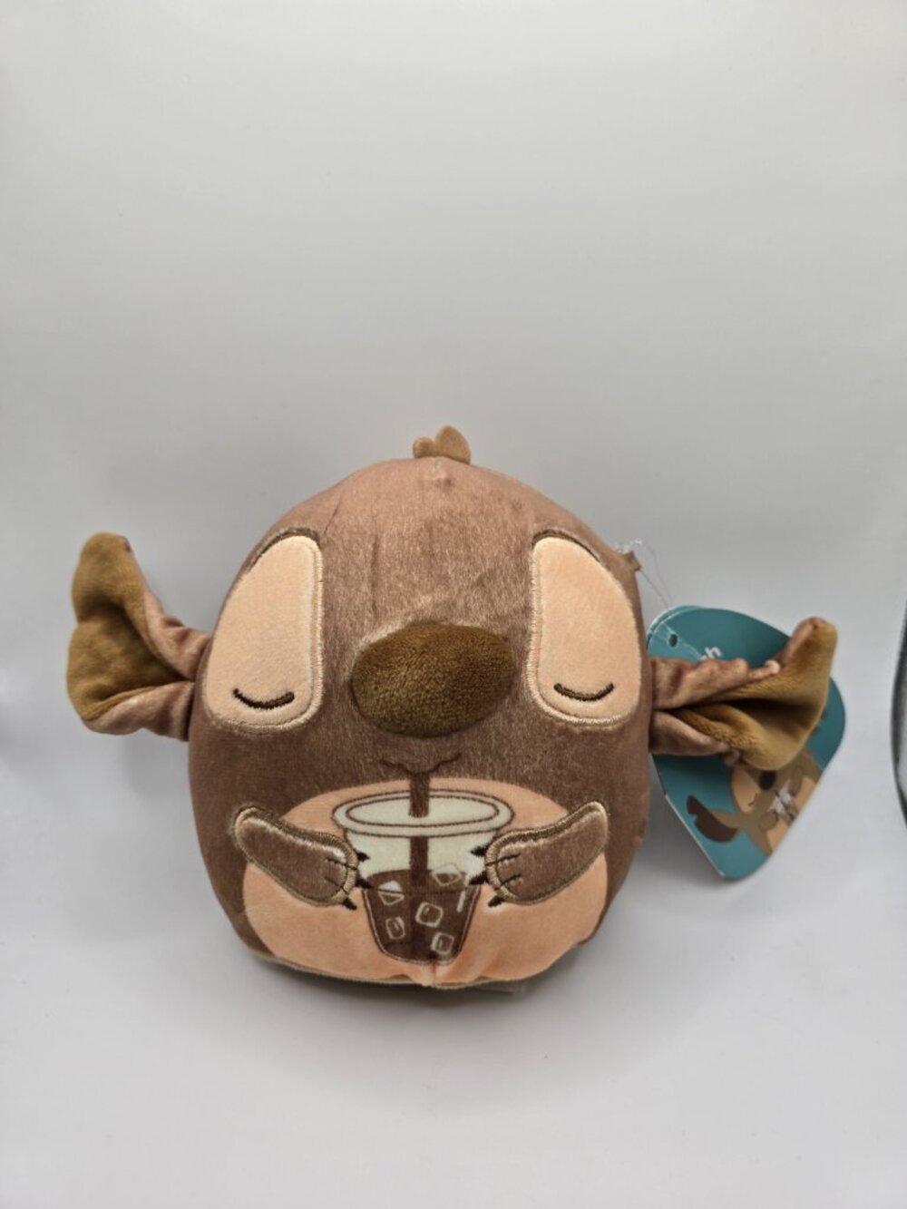 Disney Squishmallows Mystery Squad Scented 5" Stitch Caramel Coffee With Tags